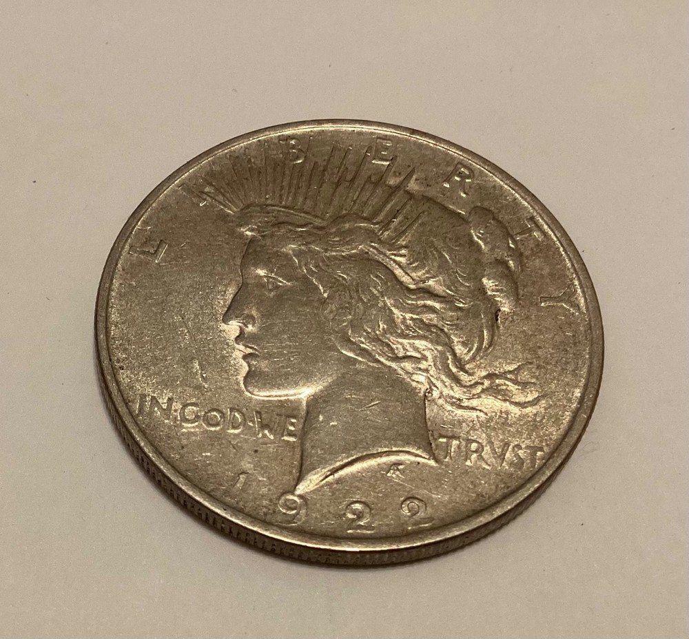 1922 Peace Silver Dollar Coin Circulated