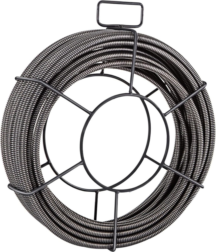 Drain Cleaning Cable 75ft x 3/8 inch Solid Core Cable Sewer Cable, Drain Auge...