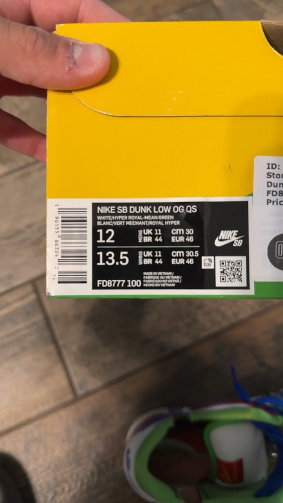 Nike SB e-bay Dunk Low Multi-Color US Size 12