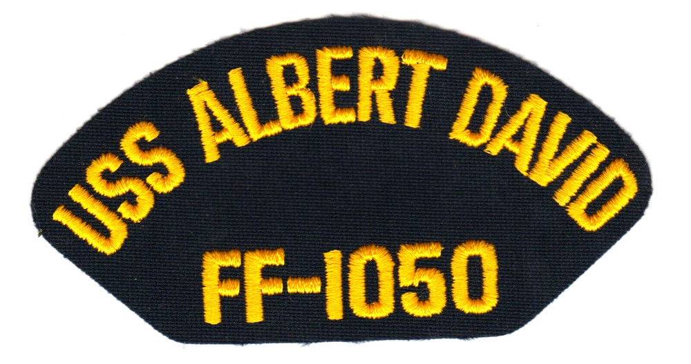 USS ALBERT DAVID FF-1050 Patch 5 7/8" x 3"