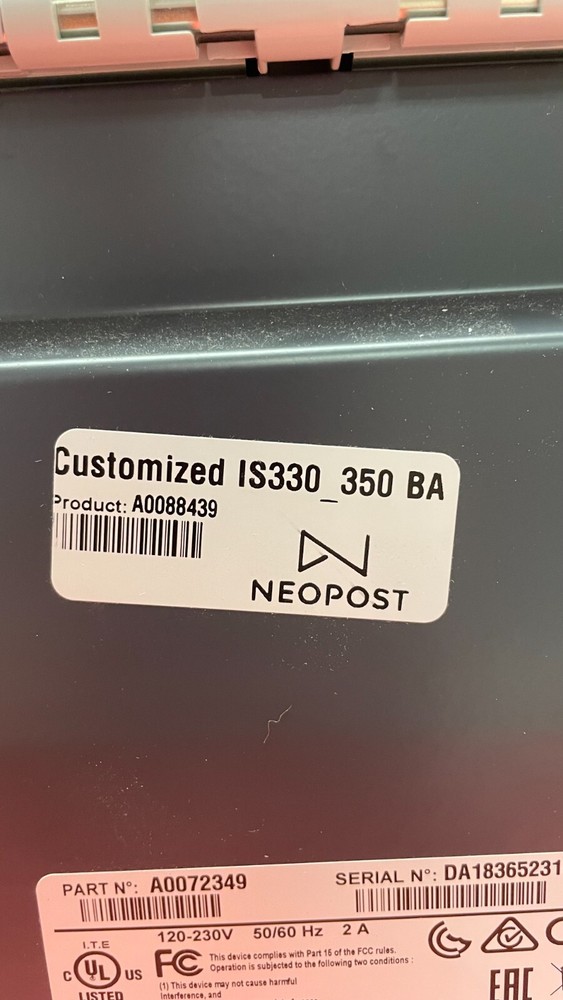NEOPOST A0072349 MAILING MACHINE