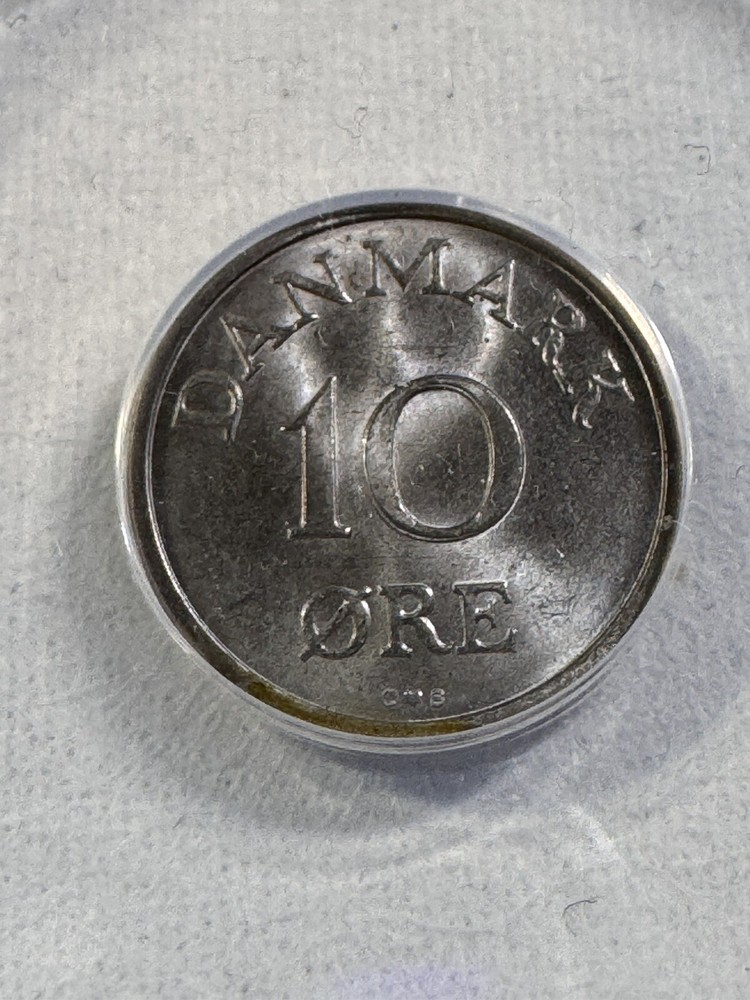 1957 Denmark 10 Ore Graded MS 65 by ANACS