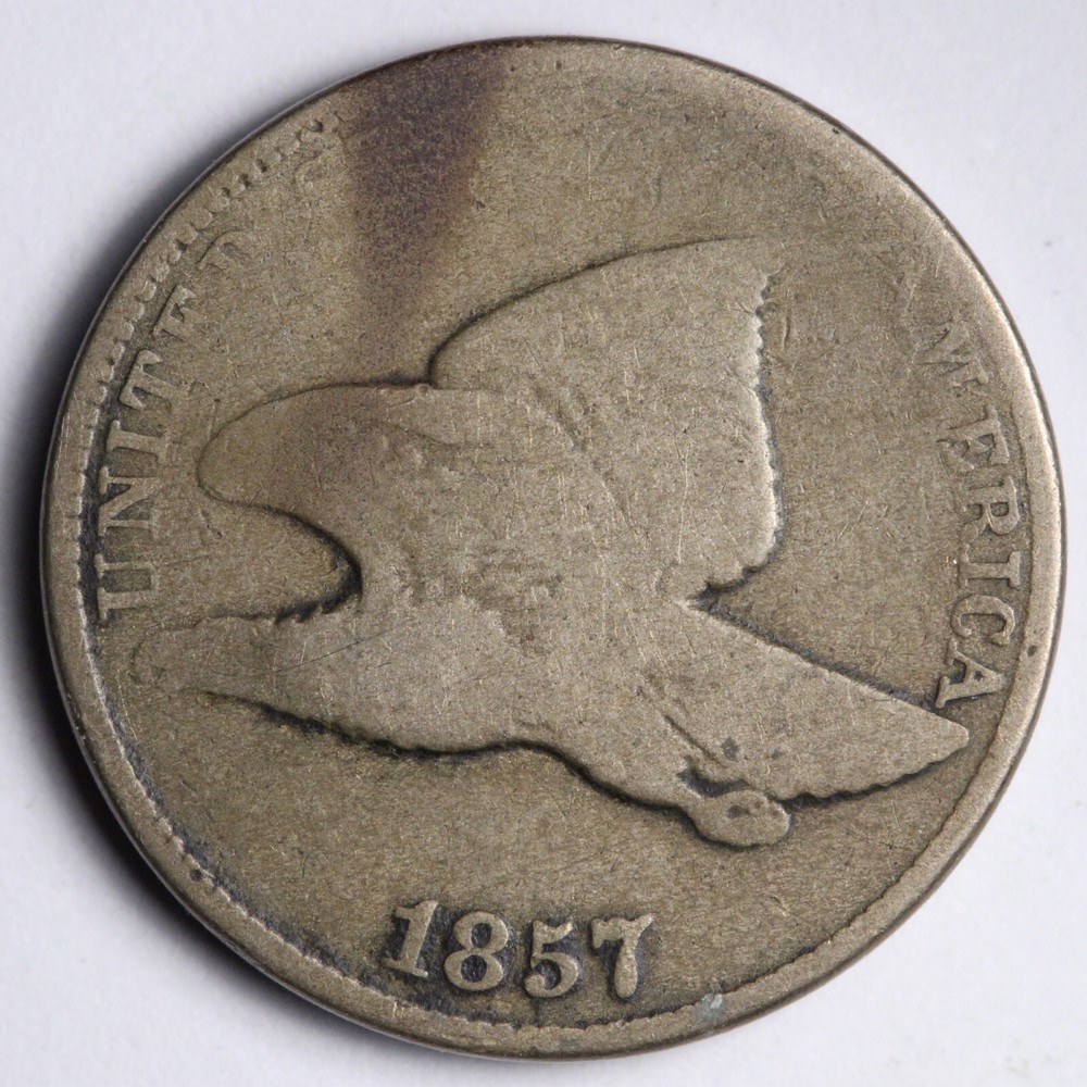 1857 F.E. Flying Eagle Cent Penny CHOICE GOOD E254 T