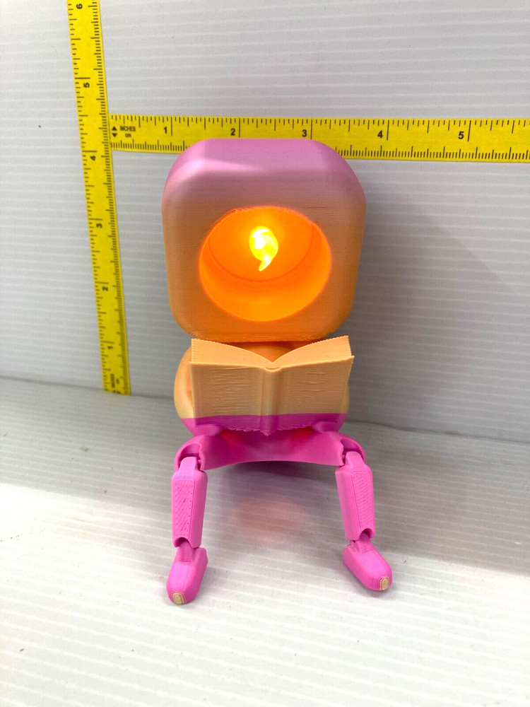 Book Reader Night Light Pink/Yellow