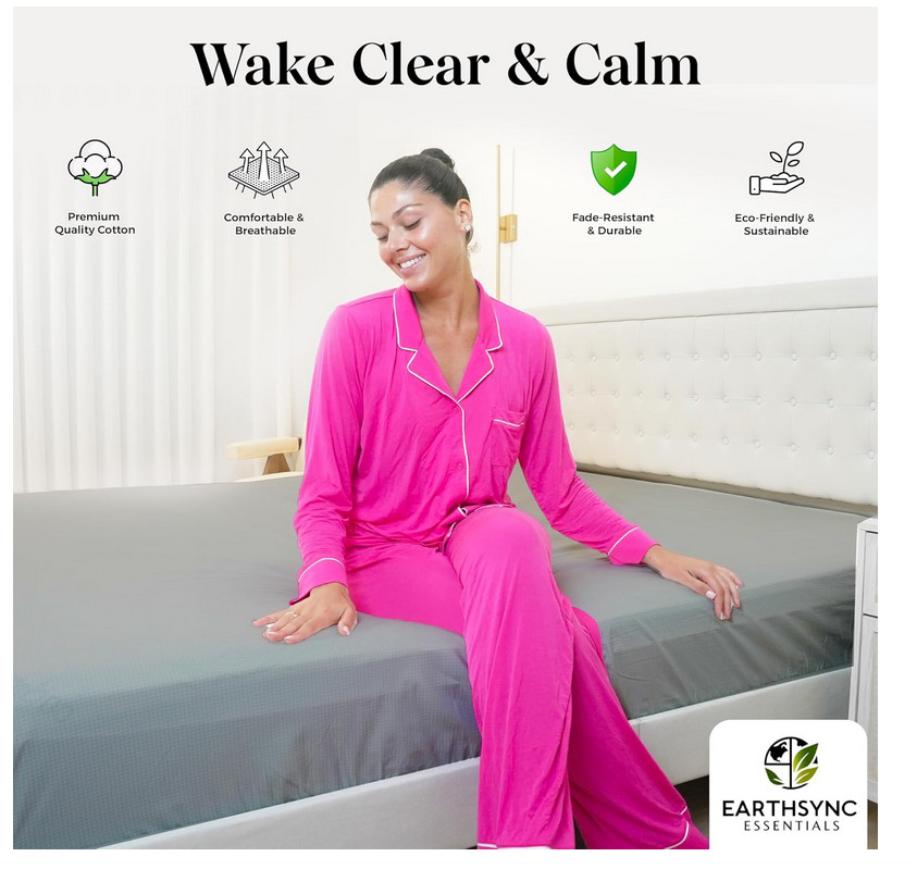 King Size Bed Grounding Sheets 90% Organic Cotton + 10% Pure Silver Fiber