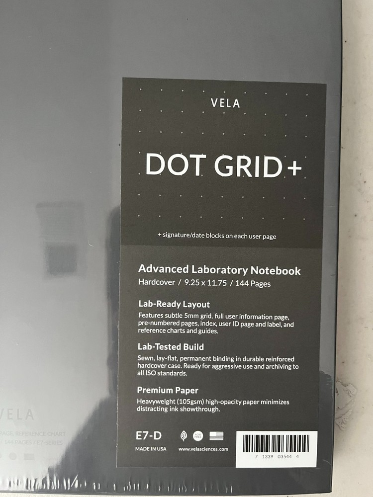 VELA E7 Dot+ Lab Notebook