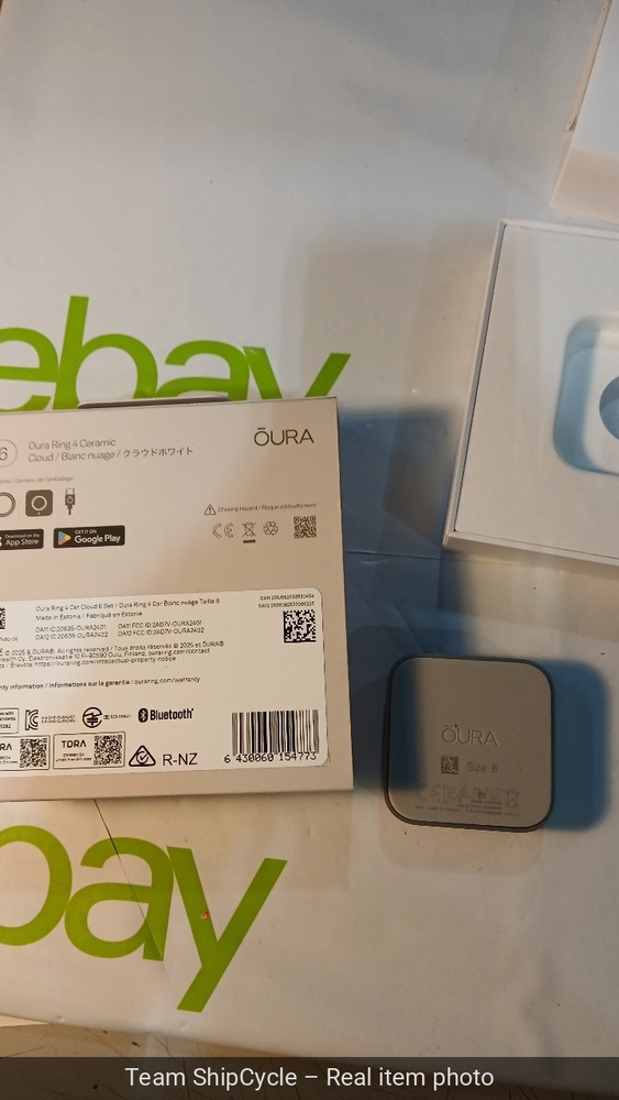 Oura Ring 4 Ceramic Cloud Size 6 G3D