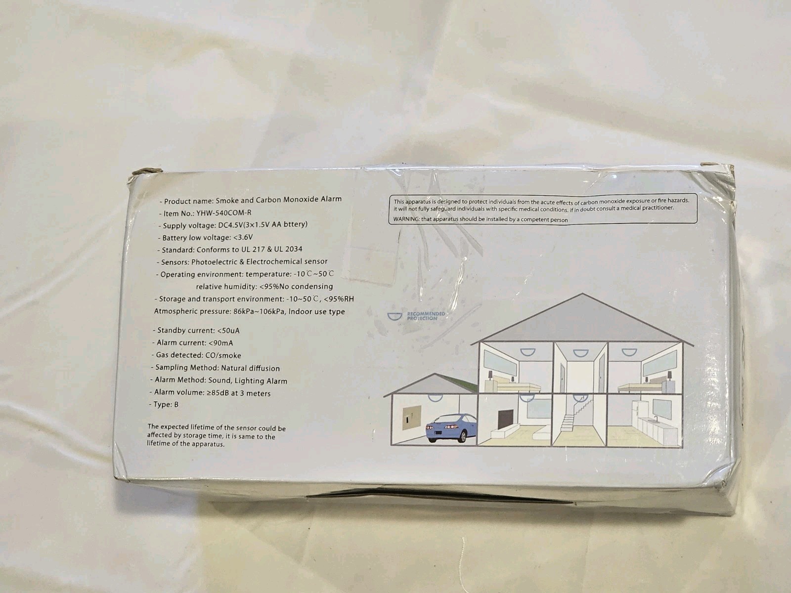 6 Pack Upgraded Interlinked Smoke Carbon Monoxide Detector, Battery Powered