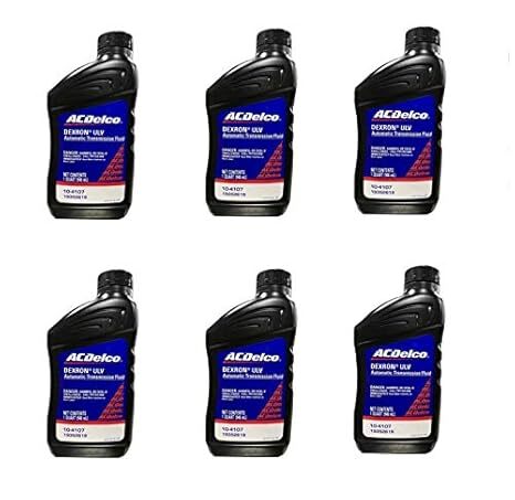 (6 PACK) ACDelco 10-4107 Dexron-ULV Automatic Transmission Fluid 1 Quart