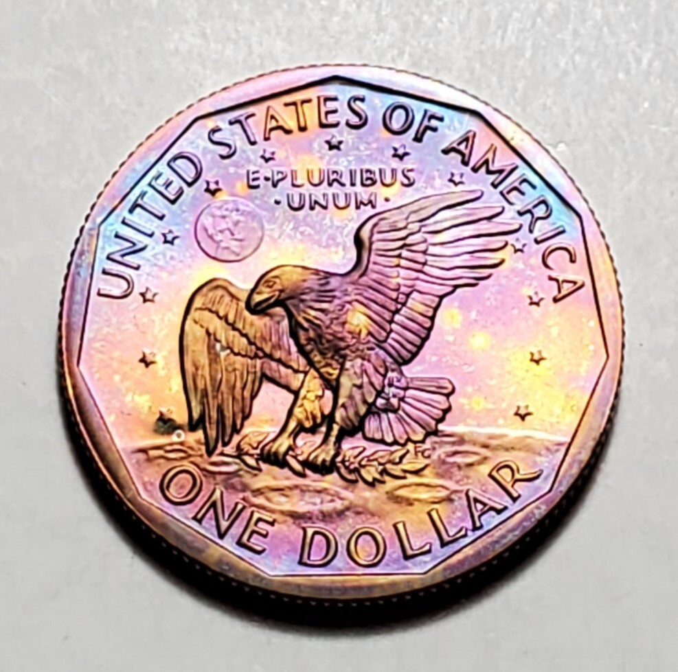 TONED 1981 S SUSAN B ANTHONY SBA DOLLAR PROOF UNC #C2859