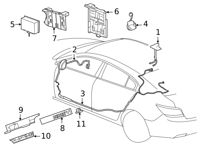 Genuine GM Communication Interface Module Bracket 13263358