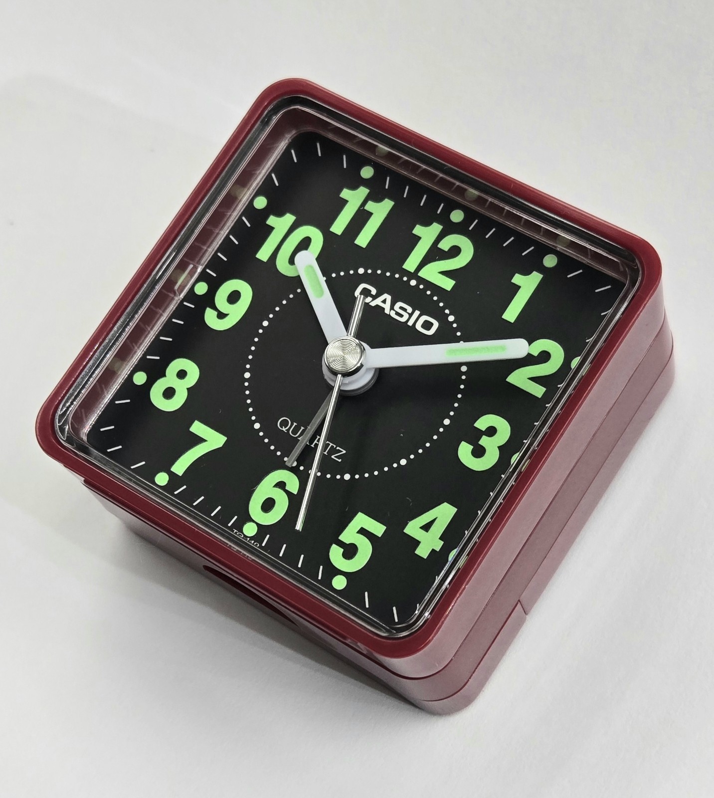 Travel Alarm Clock Classic Casio TQ140 Small TQ140-4 Red New w/ box