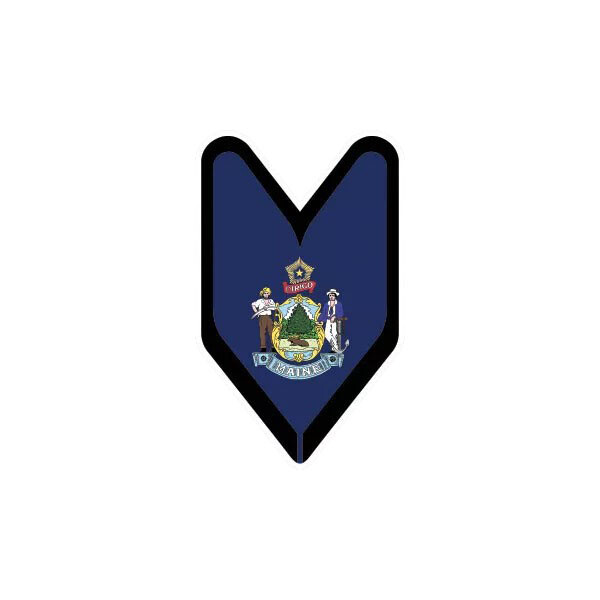 Maine Driver Badge Sticker Decal