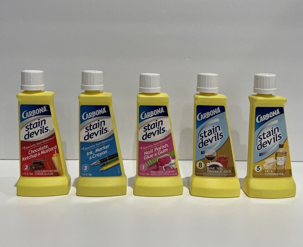 Carbona Stain Devils - Ink or Chocolate Or Nail Polish, Wine, Oil  - Your Choice