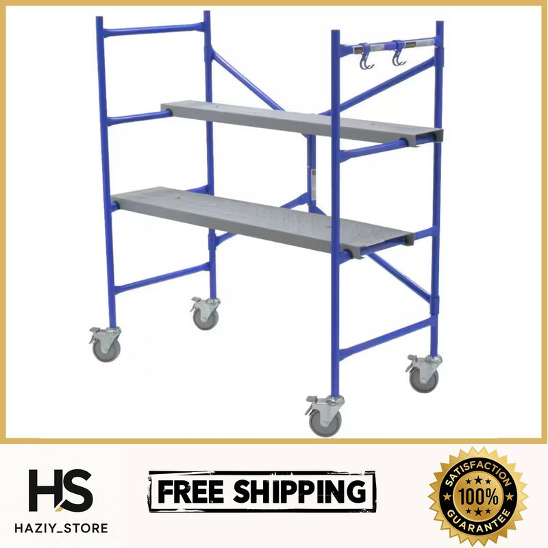 Werner 4ft Portable Rolling Scaffold 500lb Load Steel Work Platform PS48