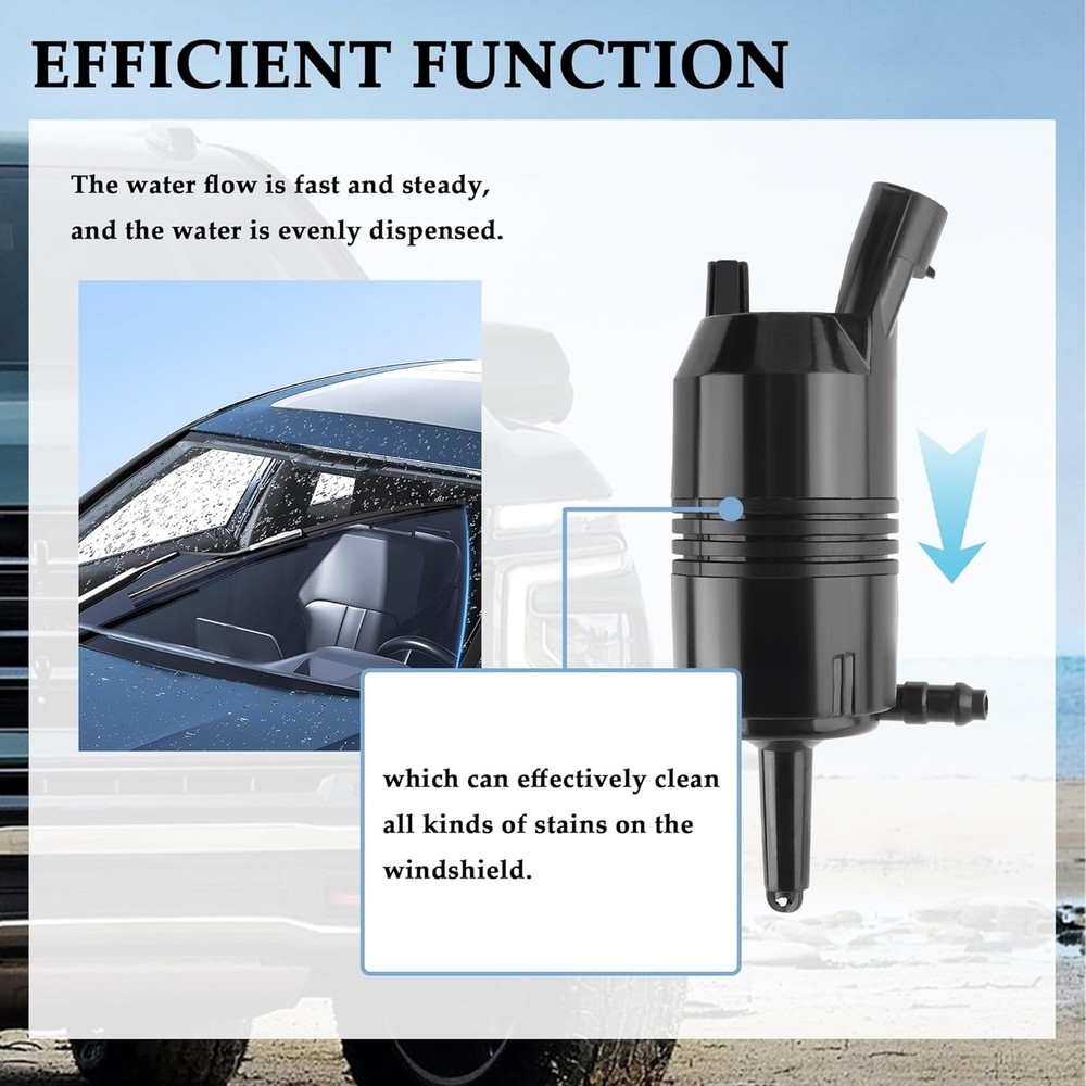 Windshield Washer Pump, Windshield Wiper Pump Compatible with Silverado, Impa