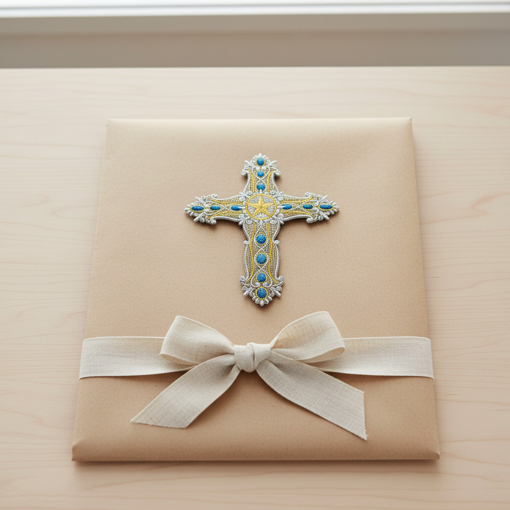 Western Sacred Cross Embroidered Patch