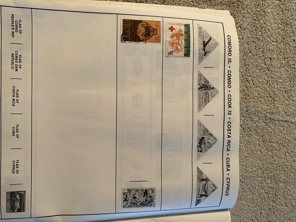 1970’s Stamp Collecting Book with Stamps