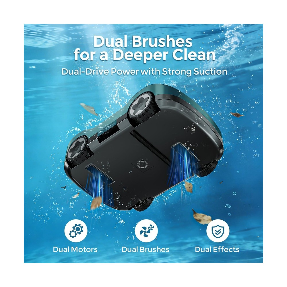 C5 Cordless Robotic Pool Cleaner with 180-Min Runtime, 2.7L Large Filter Bask...