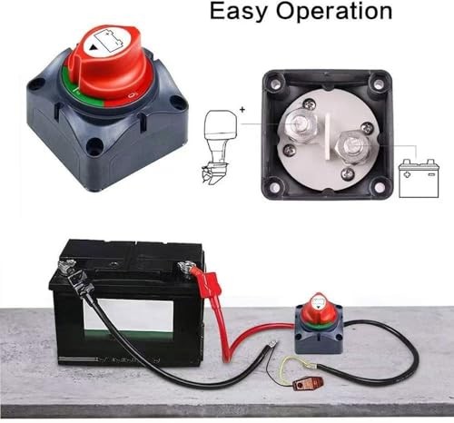 Top Post Battery Disconnect Switch 12v-48v Kill Switch for car, Battery Shut