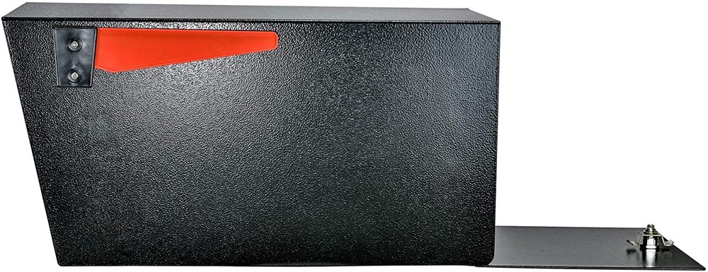 New Mail Boss Mail Manager Street Safe Locking Security Mailbox, Black