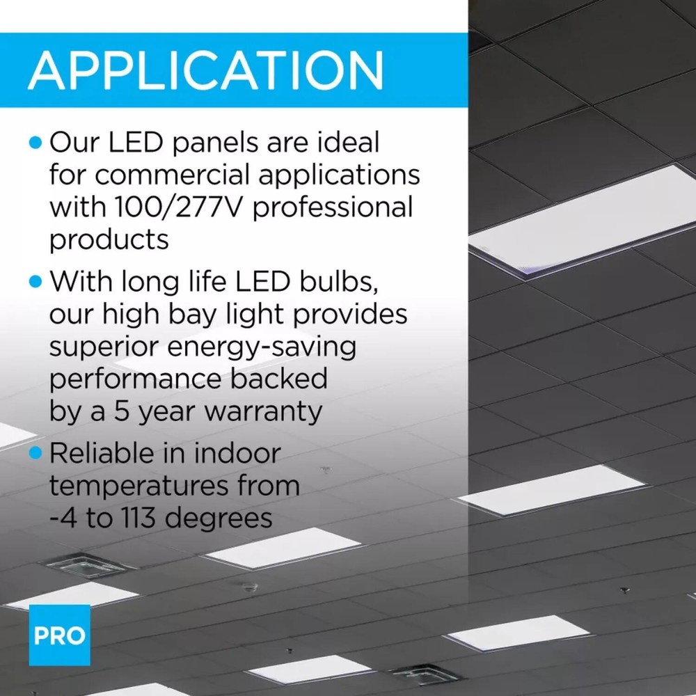 2X4FT LED Flat Panel Light 7800LM 4X75W 5000K Drop Ceiling Ceiling Office Lights