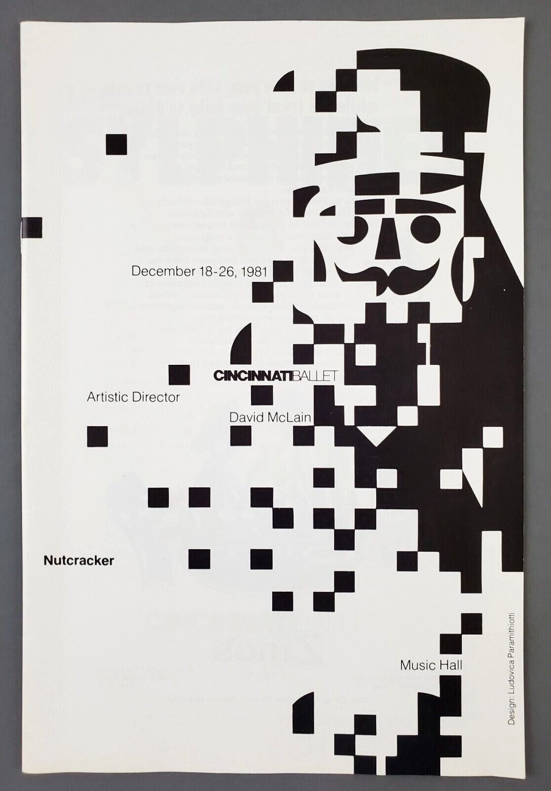 1981 Nutcracker Cincinnati Ballet Music Hall Theatre Vintage Playbill Program OH