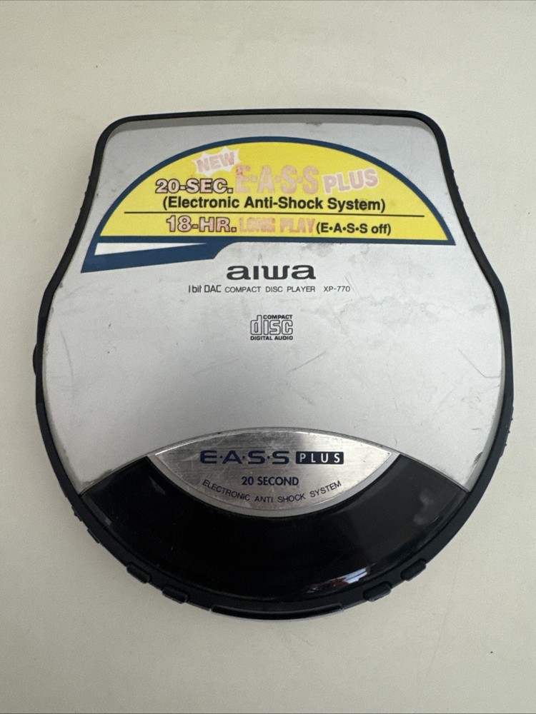 Aiwa XP-770 1 Bit Dac Compact Disc Player EASS Plus Tested Working E