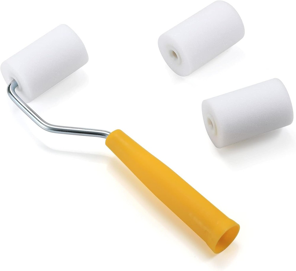 Foam Paint Roller, 2 Inch Mini Paint Roller Kit with High-Density Foam Roller Re