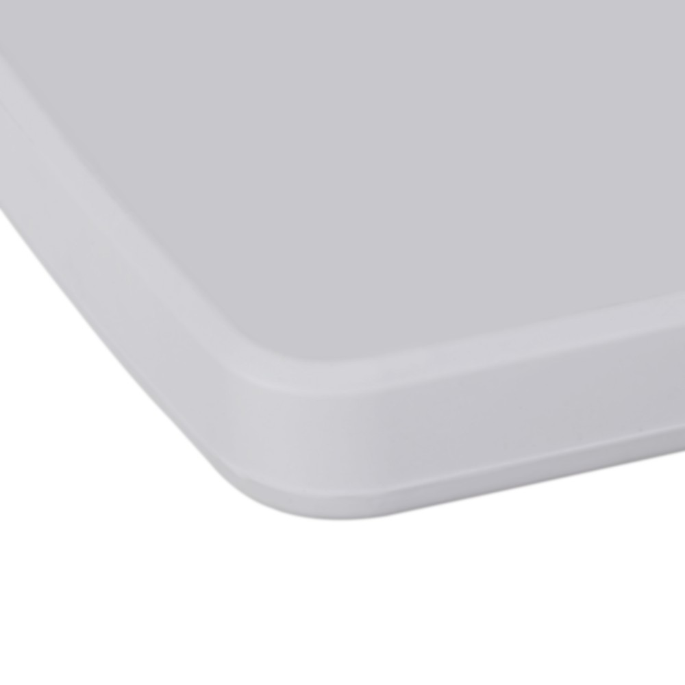 30"Plastic Rectangular Adjustable Folding Table TV Tray for Dining Camping Whit