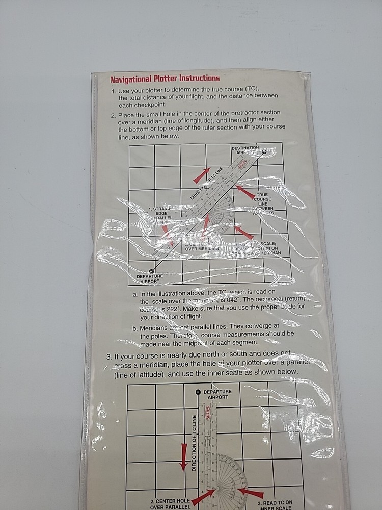 Gleim Navigational Plotter | Sectional & TAC Scale | Statute & Nautical Scales