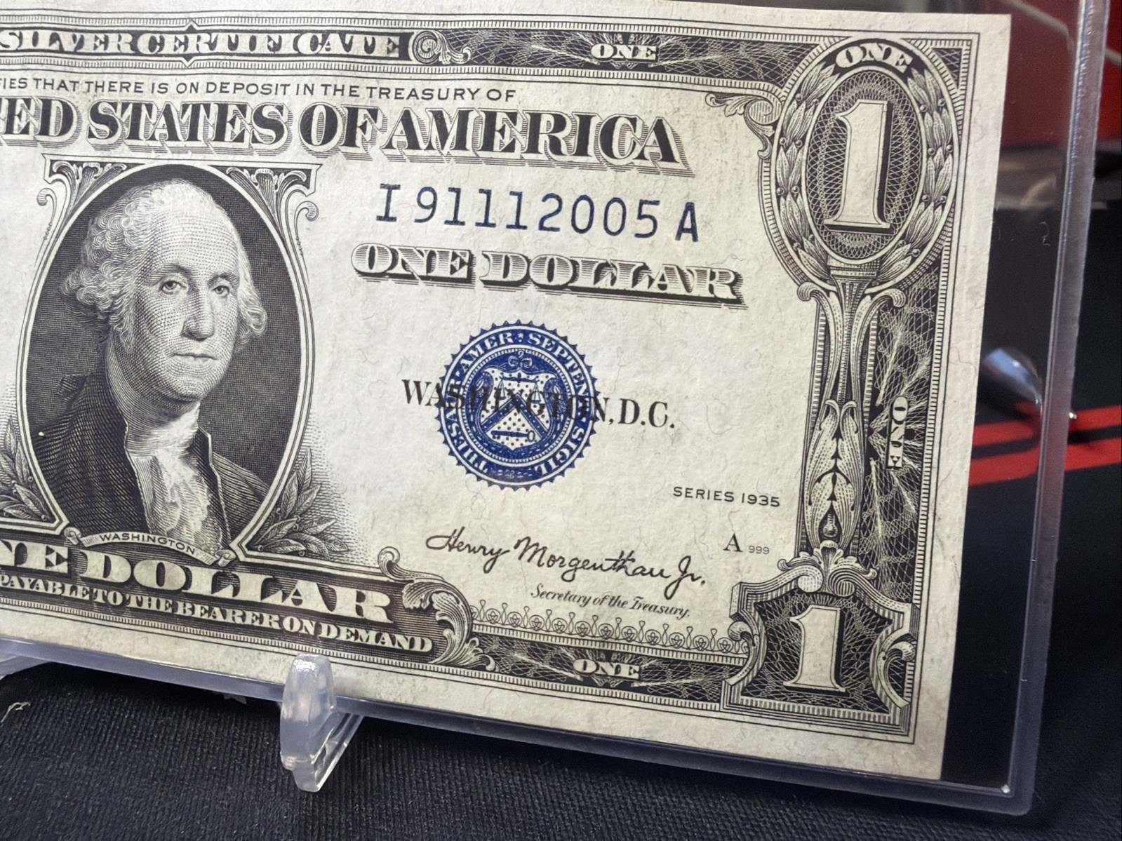 😁 1935 $1 SILVER CERTIFICATE "DOUBLE DATE". I /A BLOCK RUN ( AU+++)