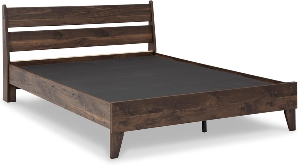 Calverson Dark Brown Full Panel Platform Bed - No Box Spring Needed