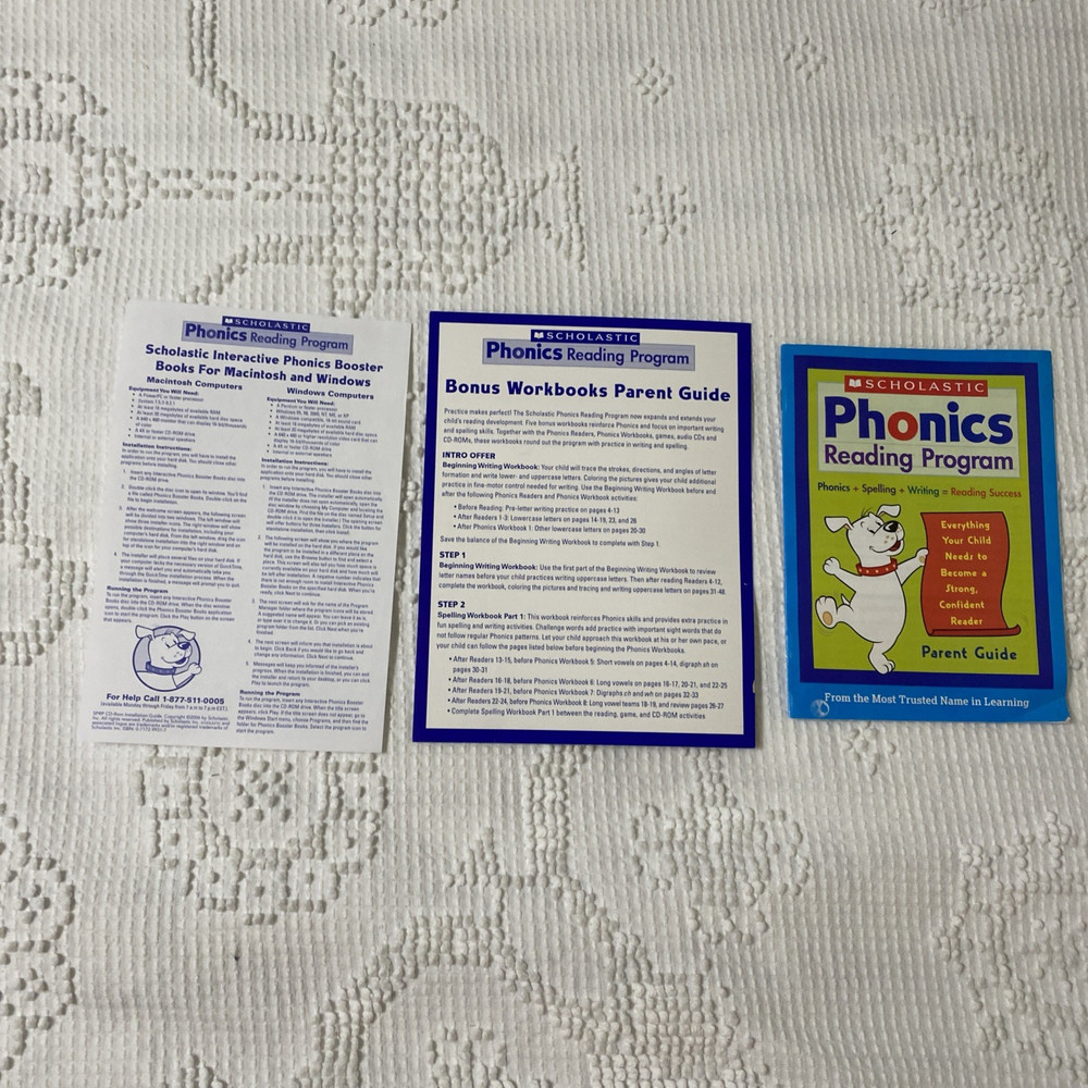 Scholastic Phonics Reading Program Games, Readers, Workbook Homeschool Lot