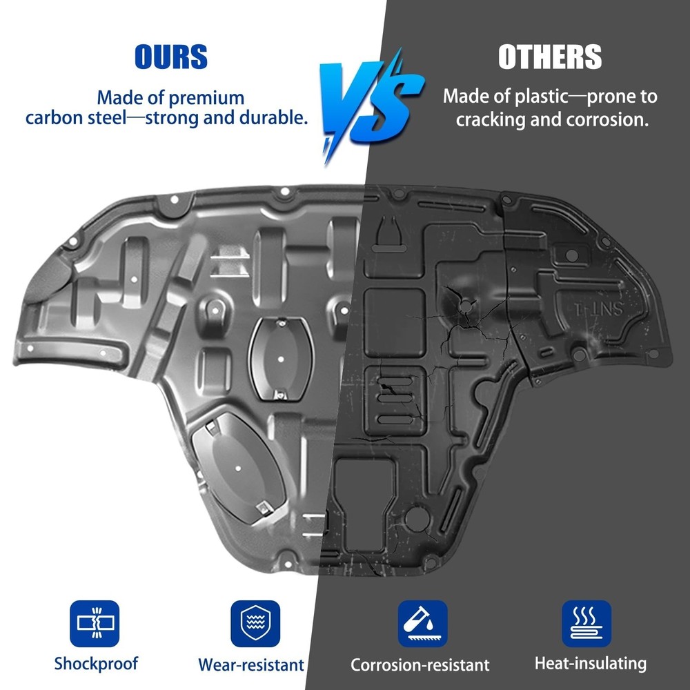 Carbon Steel Engine Splash Shield Fits Hyundai Sonata 2020-2024 Engine Case