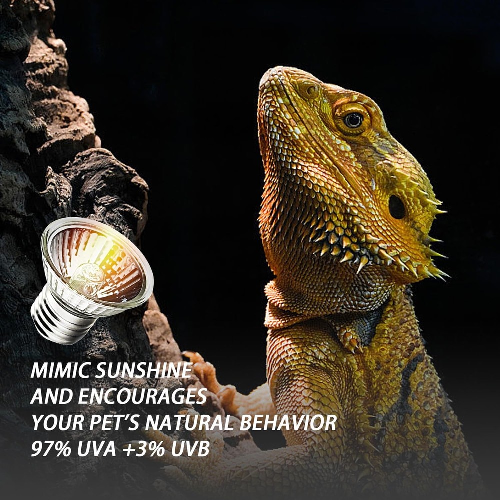 KOHEOPT 2-Pack 75W UVA Bulbs, Light Turtle Heat 75 Watts (2-Pack), Warm White