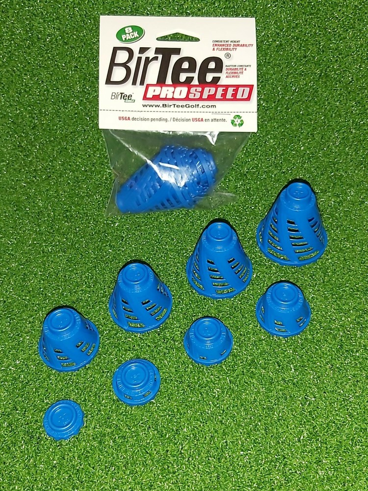 BirTee Pro Speed Winter / Mat Golf Tees - 8 Pack (Blue)
