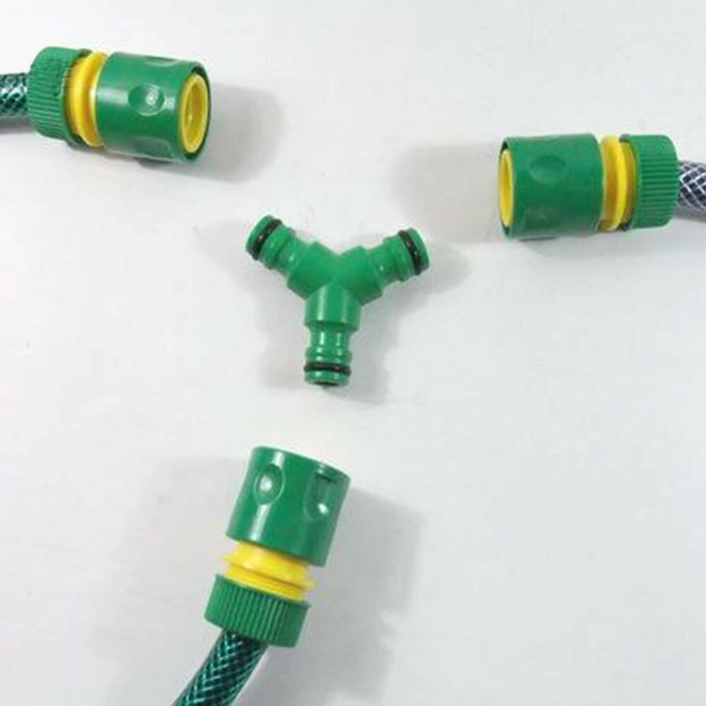 1x Three-Way Split Quick Connector 5/8" 16mm Barbed Irrigation Coupling Adaptor