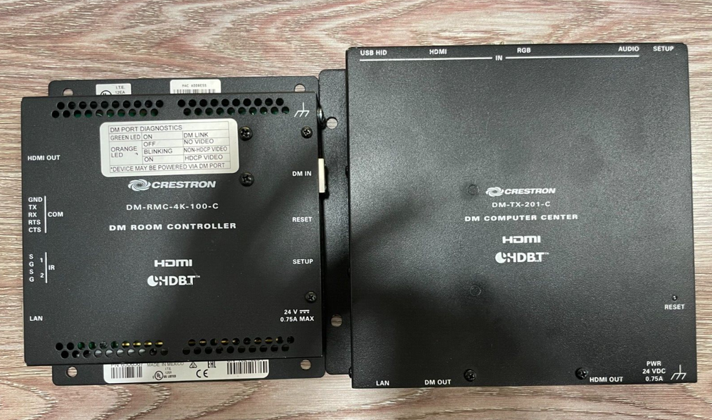 Crestron DM-RMC-4K-100-C Controller & DM-TX-201-C Computer Center