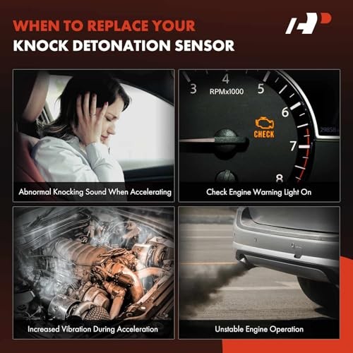 Ignition Knock Detonation Sensor Compatible with Jaguar S-Type 2003-2005,