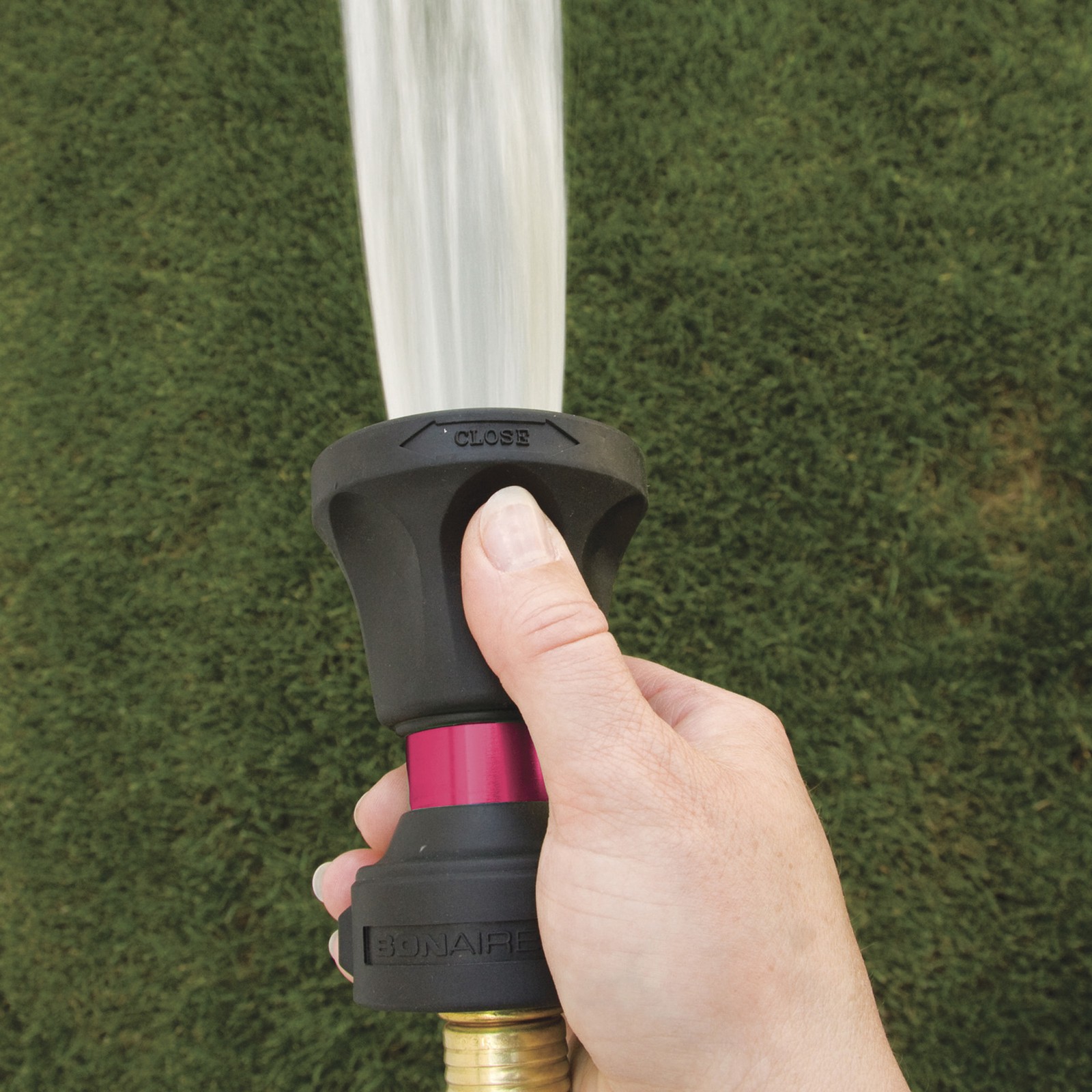 Bon Aire Ultimate Garden Hose Nozzle With Adjustable Spray, Aluminum, Model#