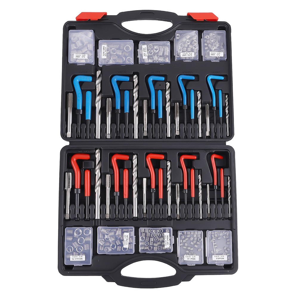 Helicoil Thread Repair Kit Inserts Breaking Pin Tool set Screw Taps Drill Bits