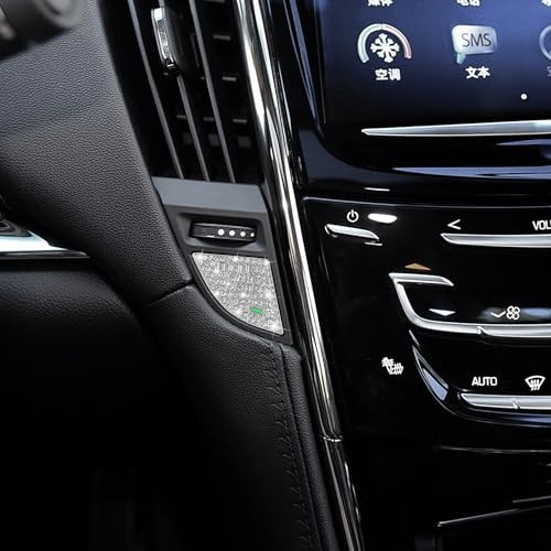 Bling Car Engine Start Stop Button Cover Compatible with Cadillac ATS ATS-L