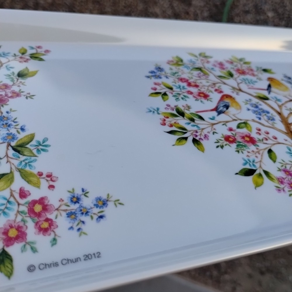 Ashdene Melamine Tray Birds Floral
