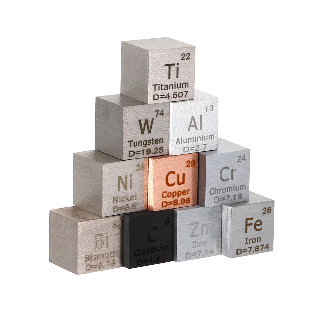 Zirconium Cube,10mm Zr Density Cube High Density Element Cube Unique Metal Cube