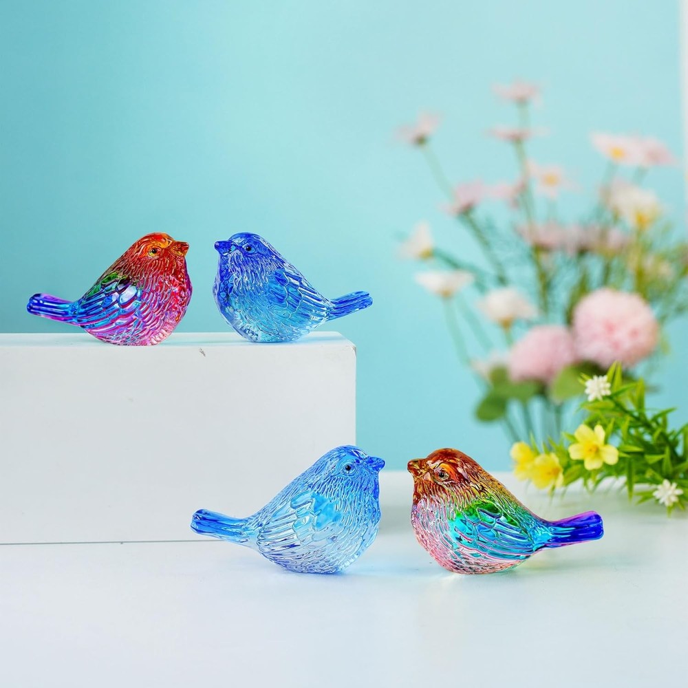 3D Eagle Crystal Ball with 4PCS Birds Figurines