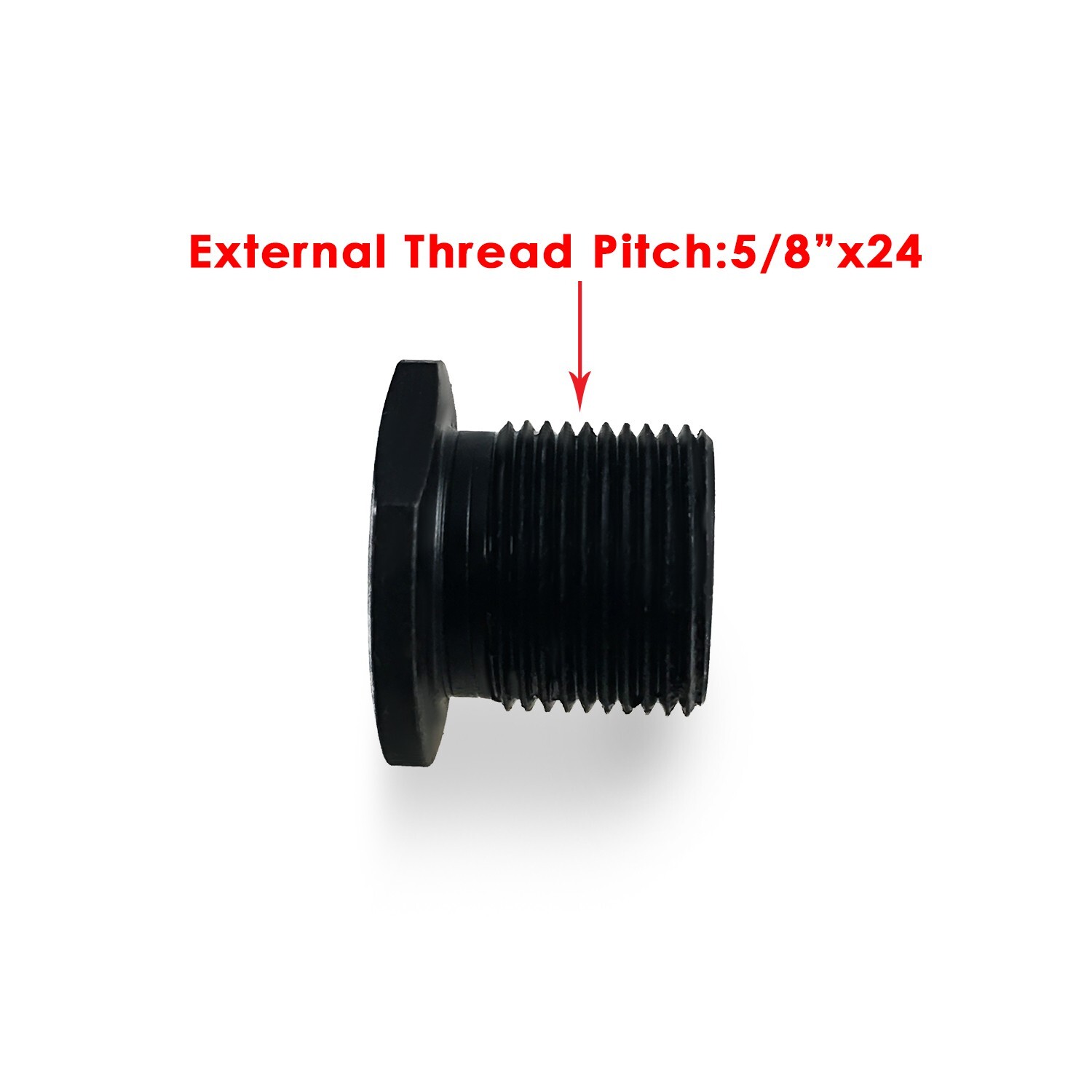 Thread Adapter 1/2 x 28 Thread Convert to 5/8x24 with Crush Washer Aluminum