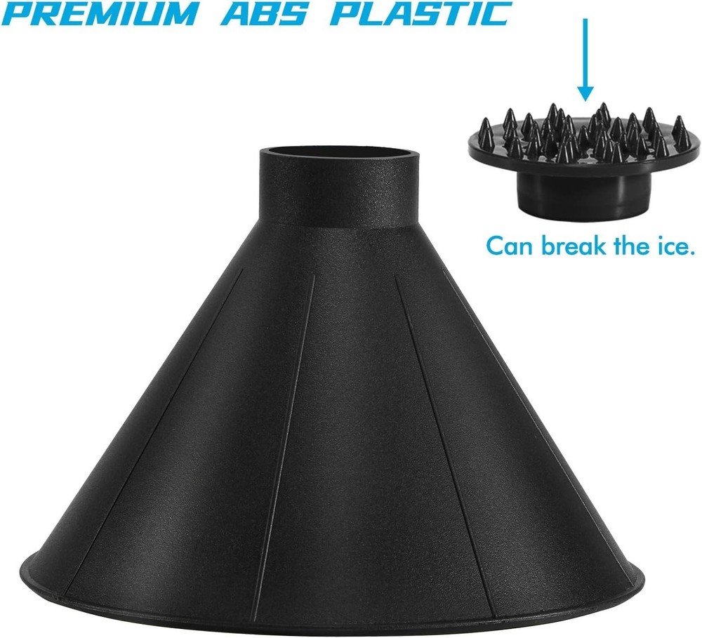 Magical 2-Pack Ice Scraper for Windshield - Cone Design for Effortless Clearing