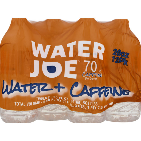 Water Joe Caffeinated Water 12 Pack - 70mg Caffeine 20oz