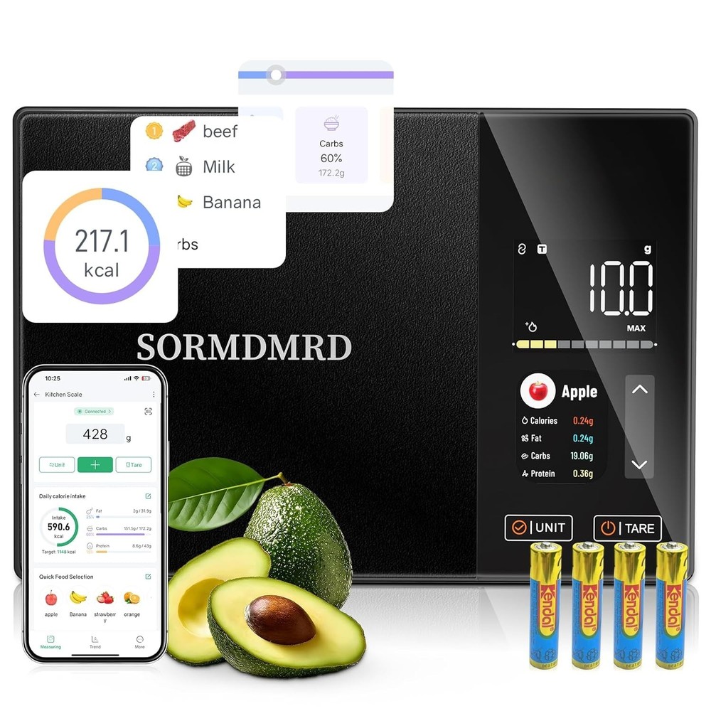 Smart Kitchen Food Scale wit Nutritional Calculator,Free App,Barcode Scan
